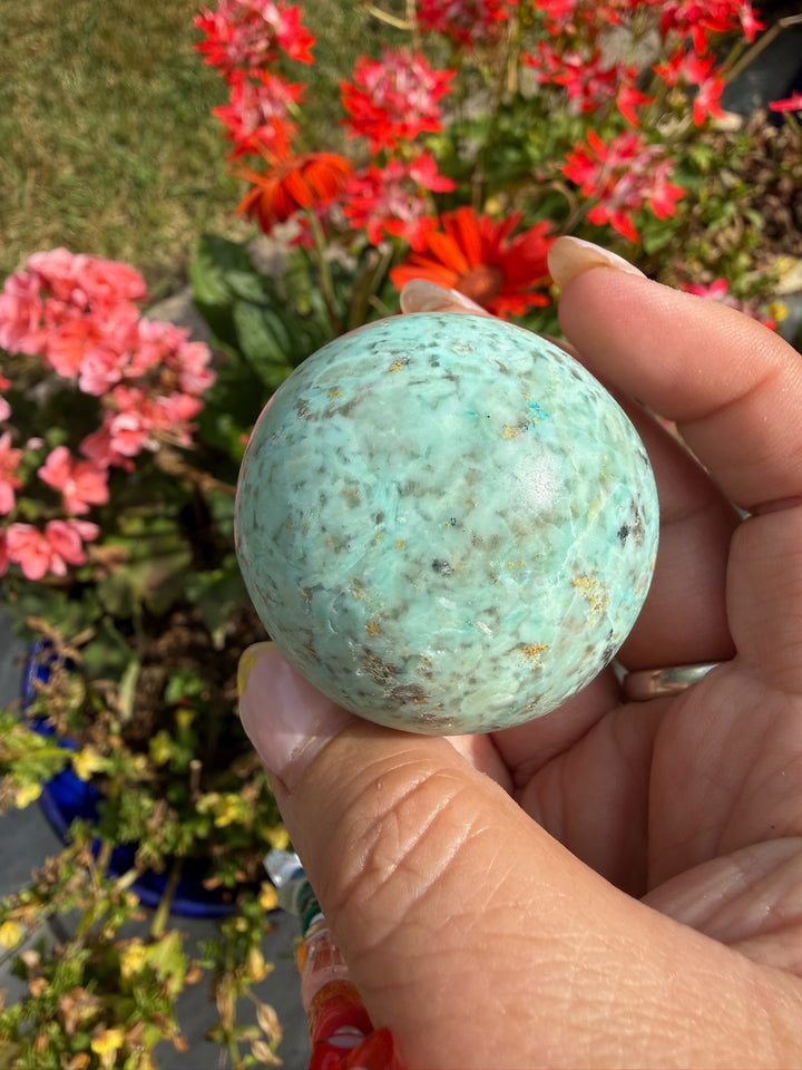 Natural Turquoise Sphere 4.2cm Dia from Peru