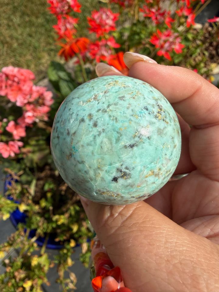 Natural Turquoise Sphere 4.2cm Dia from Peru