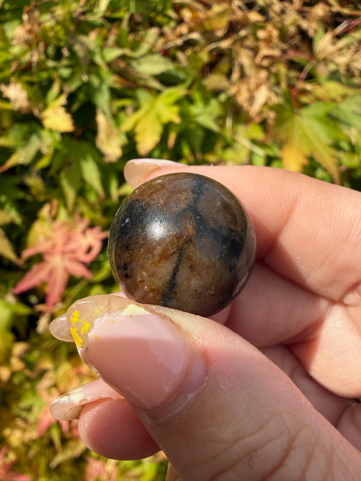 Chiastolite Sphere 1.9cm Dia
