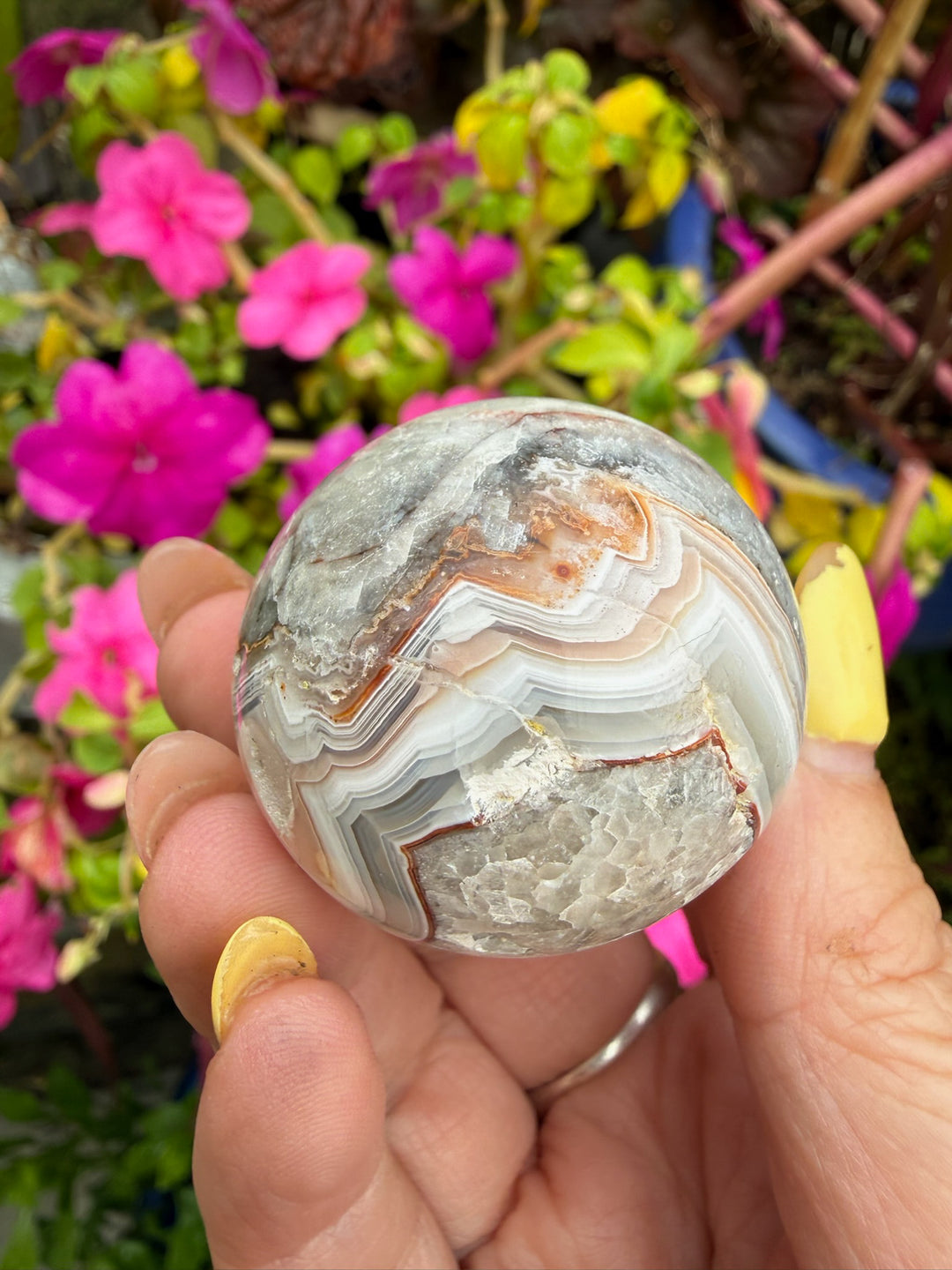 Crazy Lace Agate Sphere from Mexico 3.2cm Dia