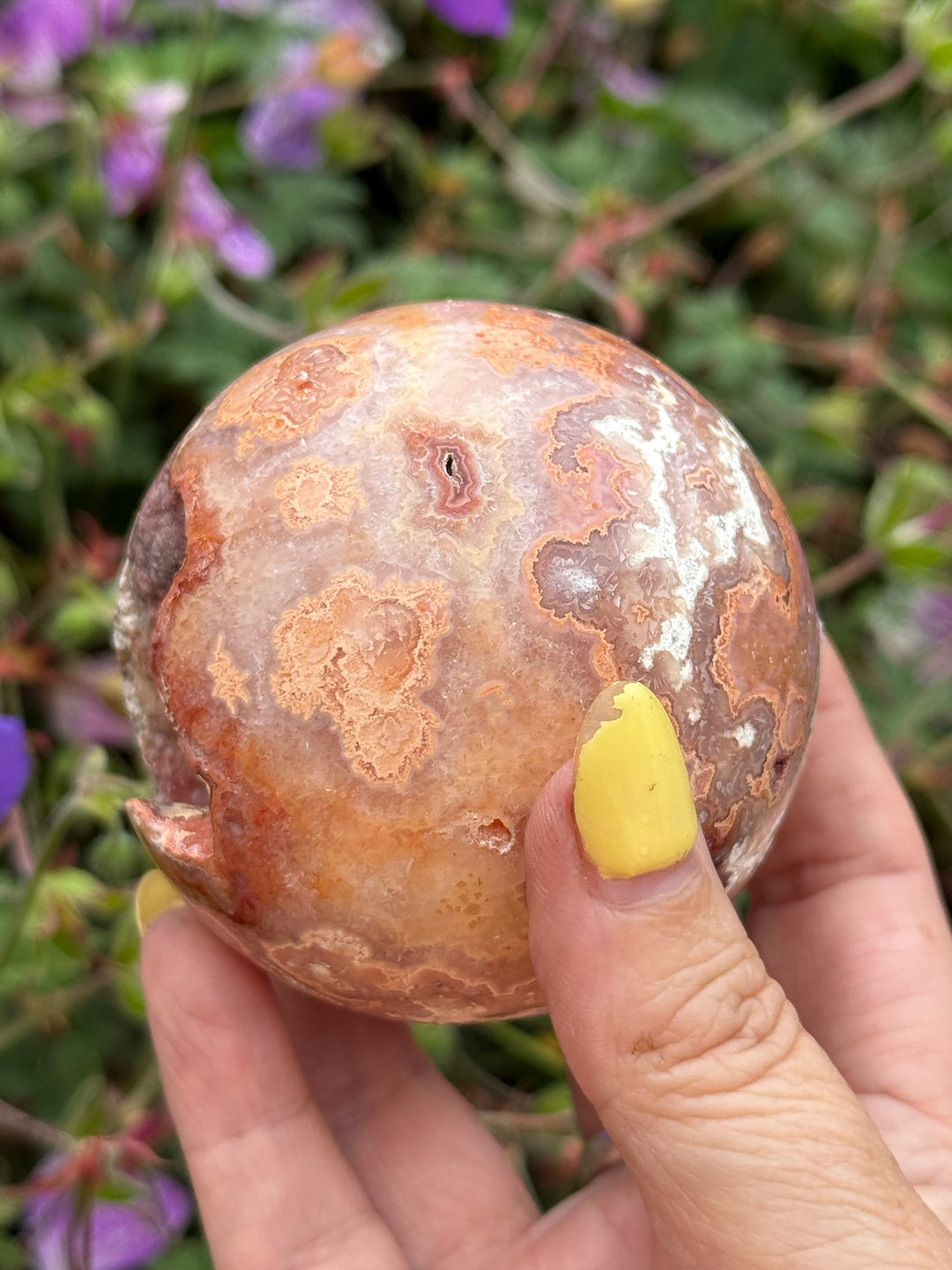 Druzy Crazy Lace Agate Sphere from Indonesia 6.5cm Dia