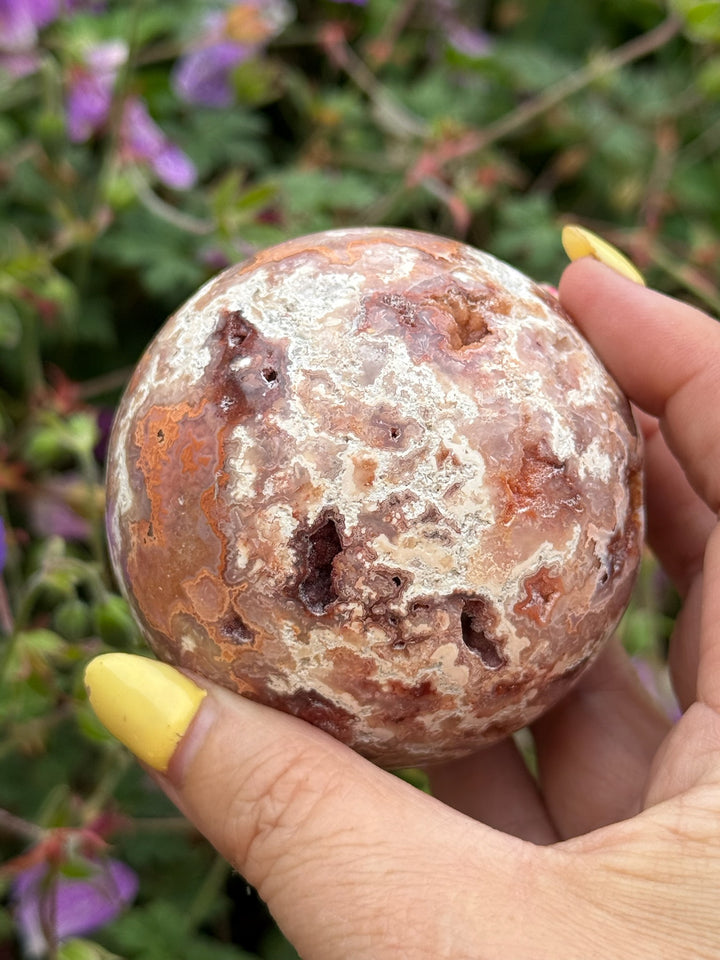 Druzy Crazy Lace Agate Sphere from Indonesia 6.5cm Dia