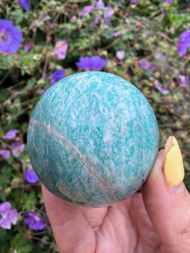 Amazonite Sphere with Sheen from Madagascar 5cm Dia