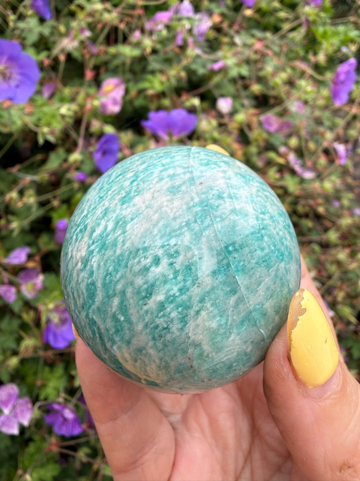 Amazonite Sphere with Sheen from Madagascar 5cm Dia