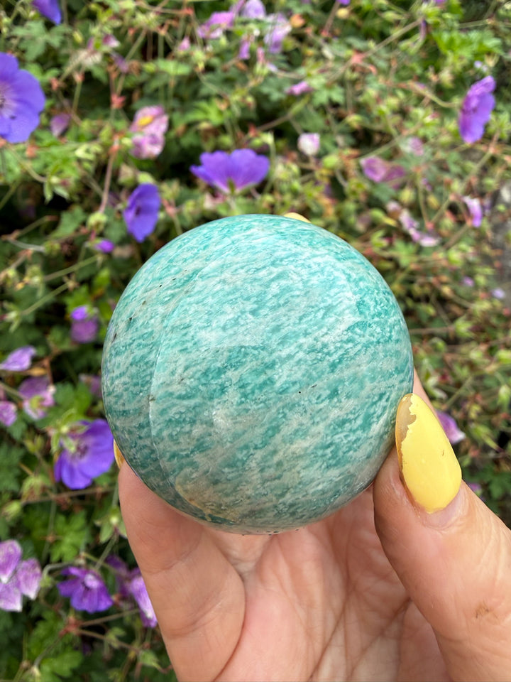Amazonite Sphere with Sheen from Madagascar 5cm Dia