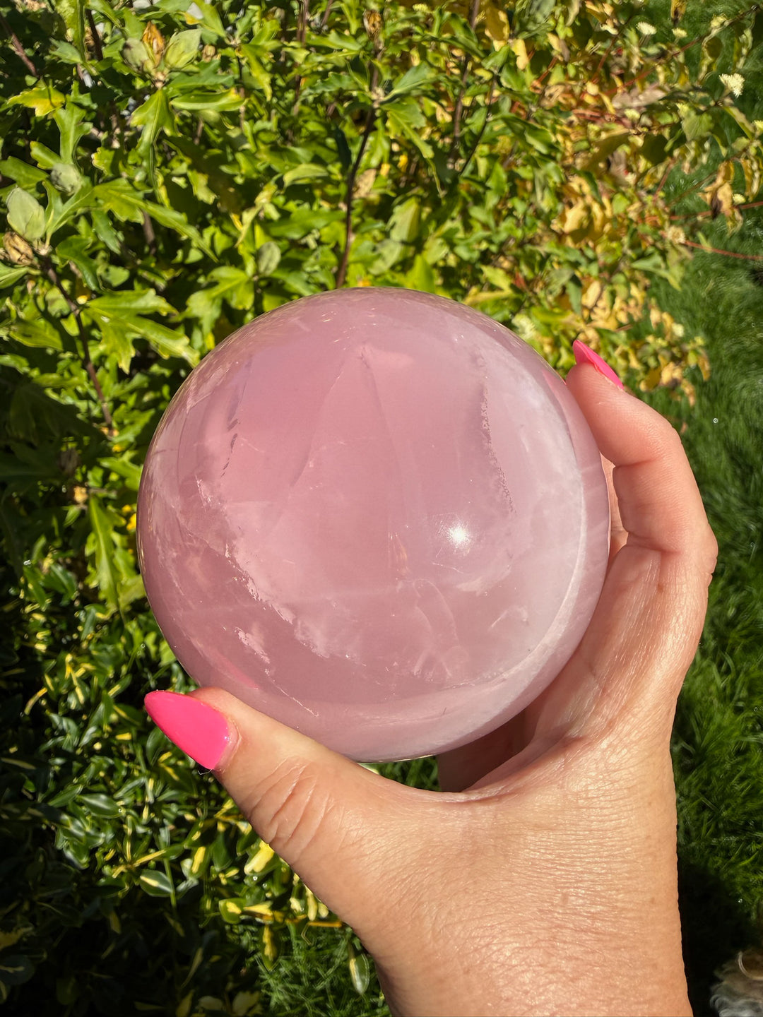 High Quality Rose Quartz Sphere from Brazil 9.5cm Dia