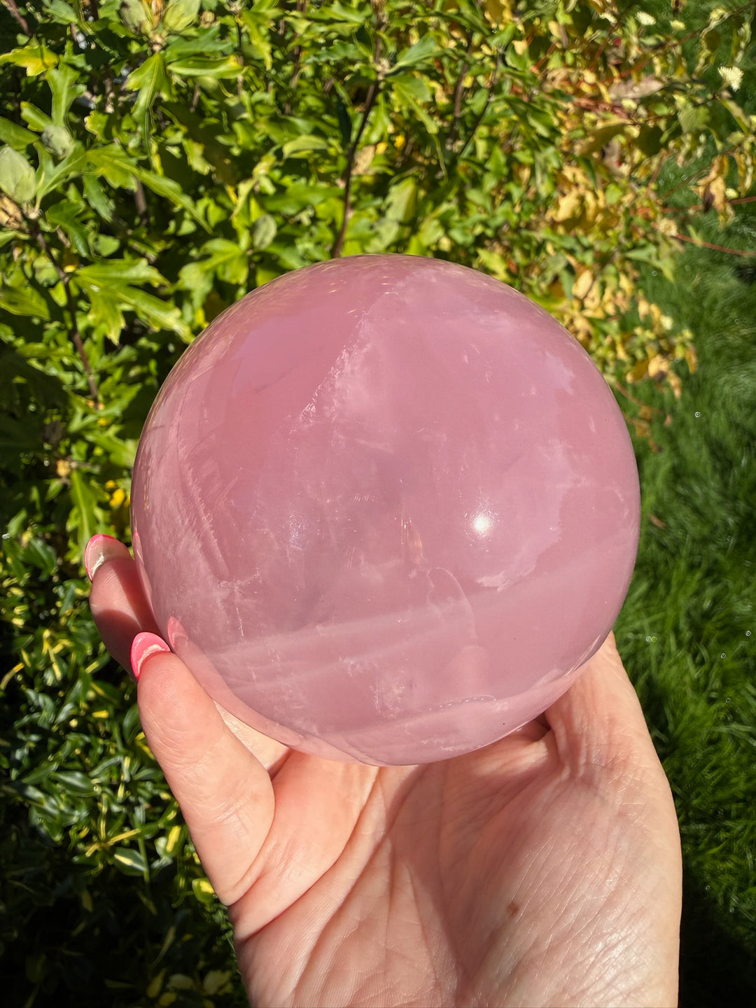 High Quality Rose Quartz Sphere from Brazil 9.5cm Dia