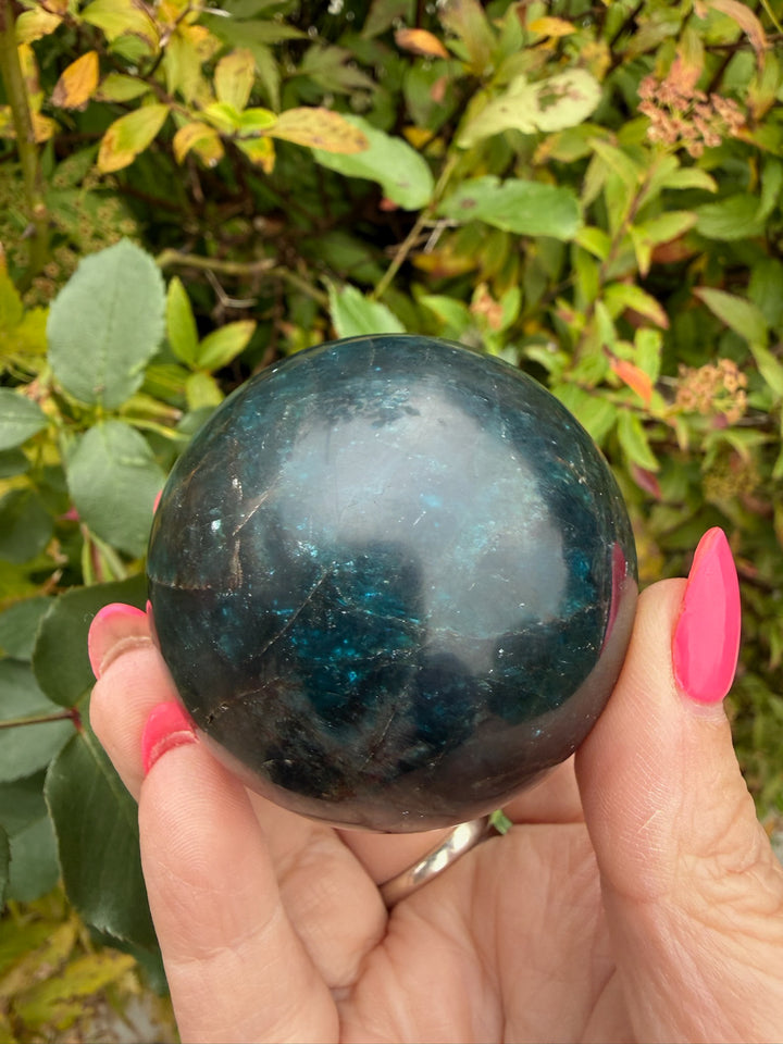Blue Apatite Sphere from Brazil 5.2cm Dia