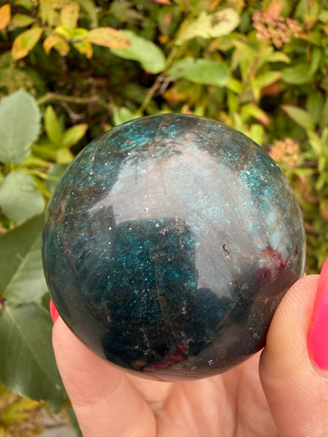 Blue Apatite Sphere from Brazil 5.2cm Dia