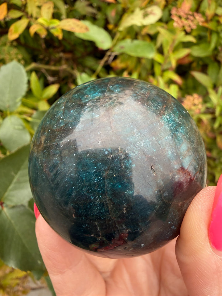 Blue Apatite Sphere from Brazil 5.2cm Dia
