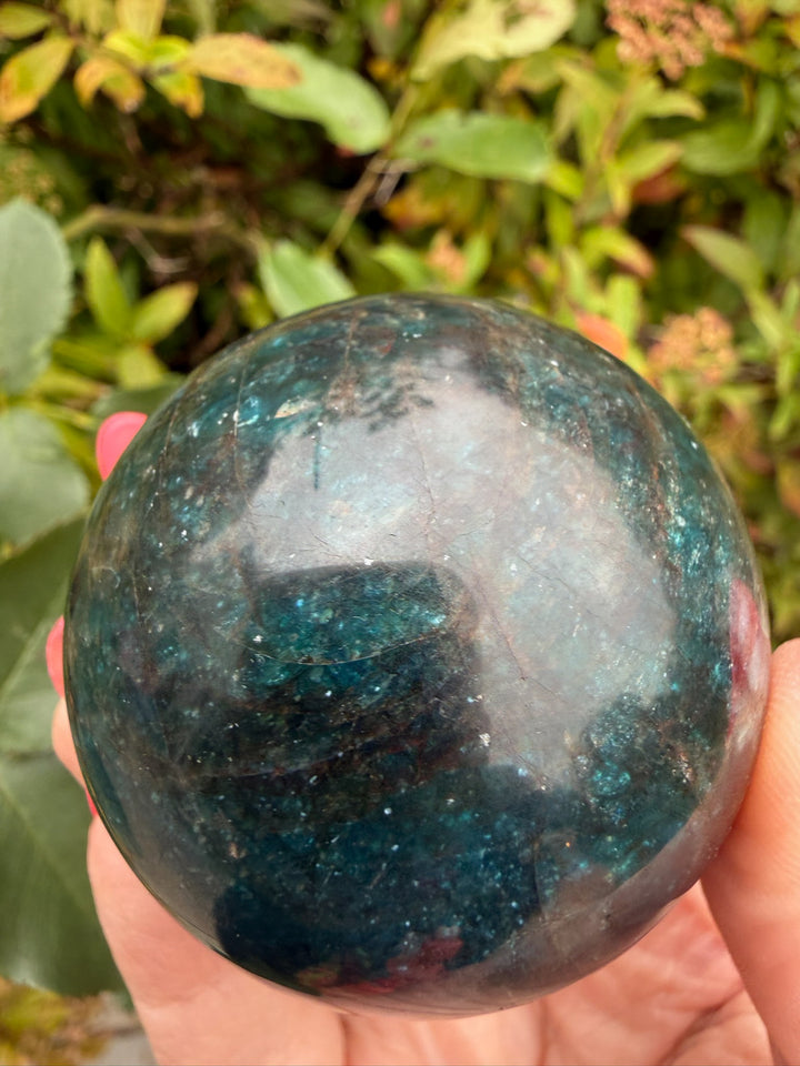 Blue Apatite Sphere from Brazil 5.2cm Dia