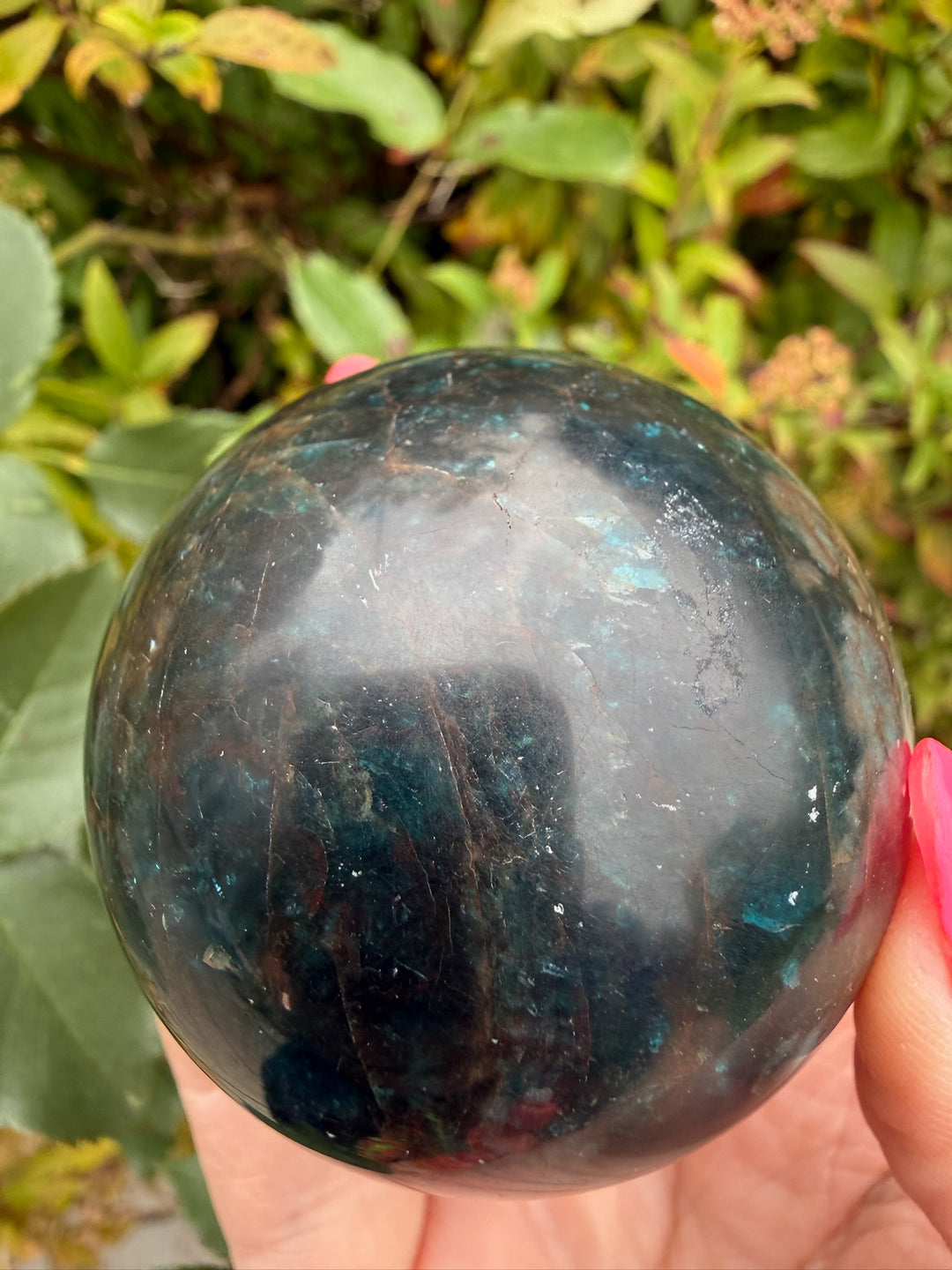 Blue Apatite Sphere from Brazil 5.2cm Dia