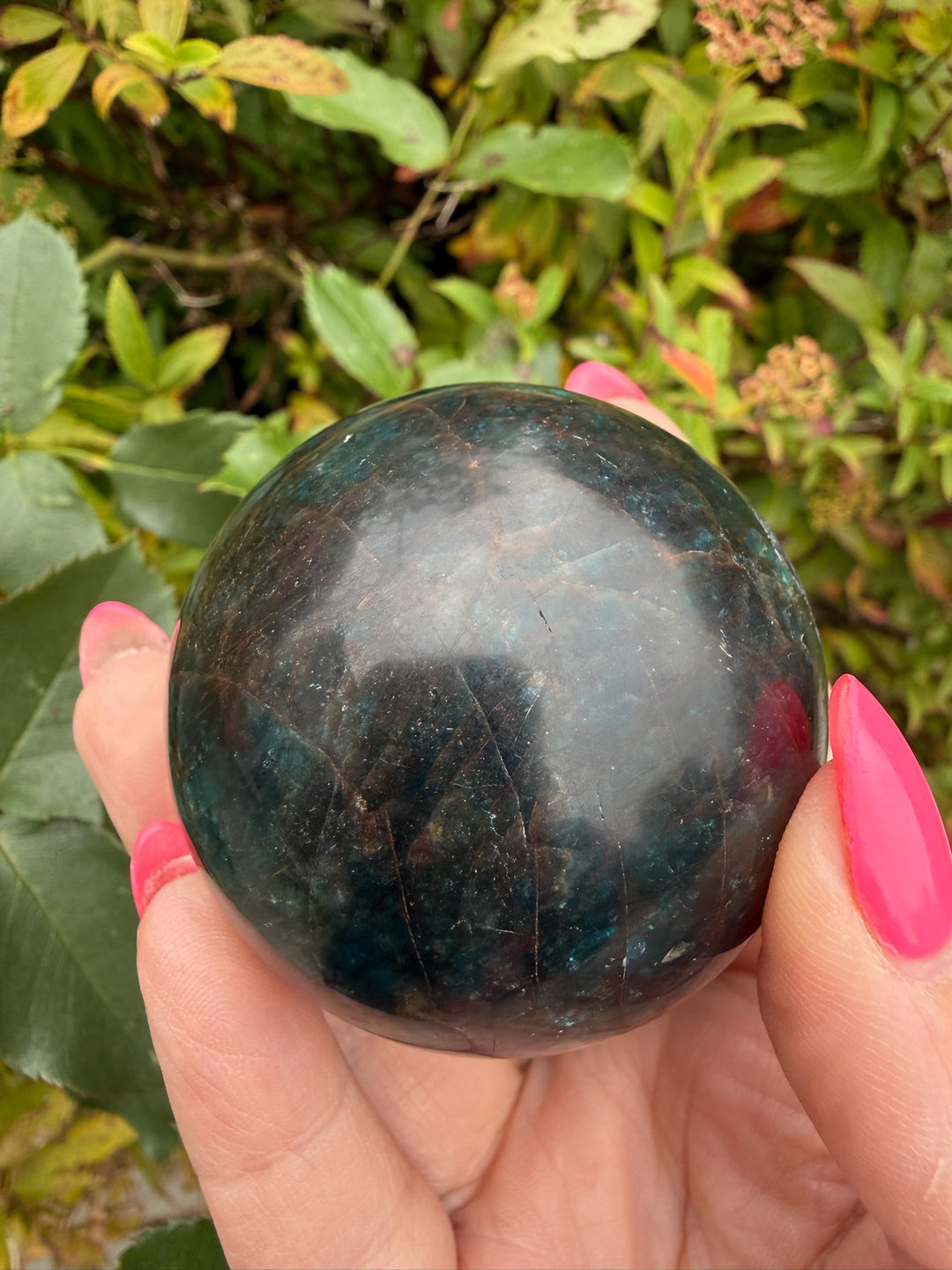 Blue Apatite Sphere from Brazil 5.2cm Dia
