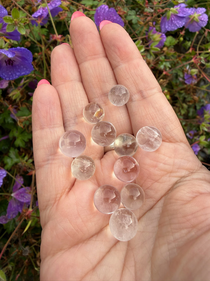 10 Mini Quartz Spheres