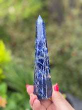 Load image into Gallery viewer, Sunset Sodalite Tower Carving
