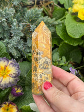 Load image into Gallery viewer, Yellow Crazy Lace Agate Tower
