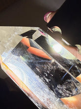 Load image into Gallery viewer, Blue Needle Quartz Tower with Stand

