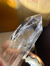 Load image into Gallery viewer, Blue Needle Quartz Tower with Stand
