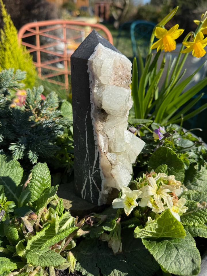 Natural Green Fluorite Tower