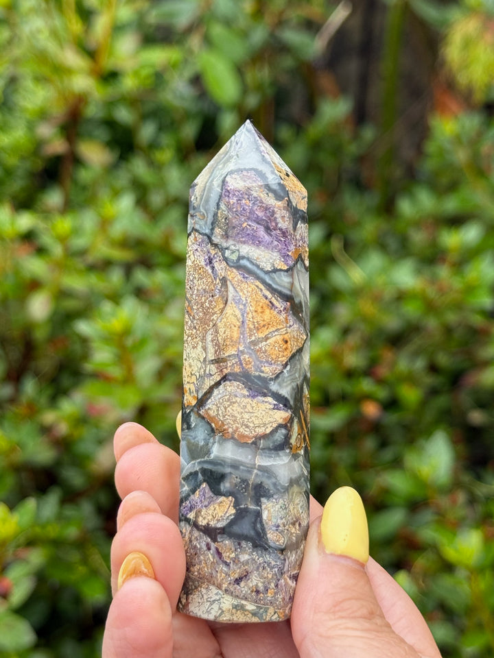 Unusual Fluorite and Chalcedony Tower