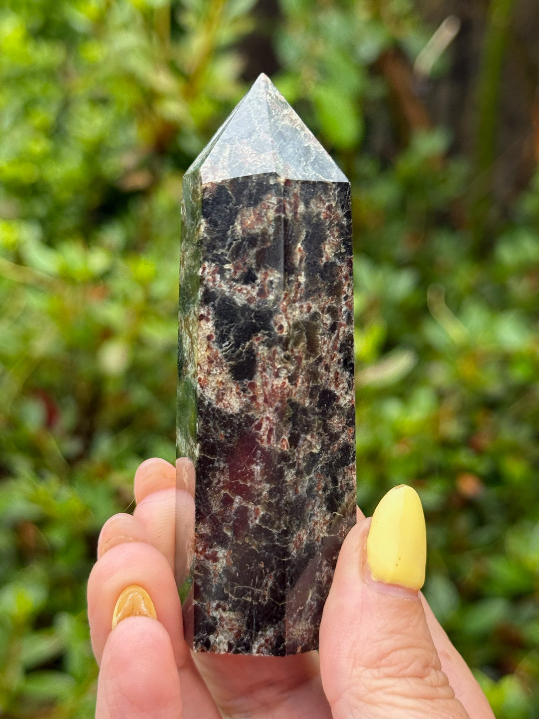 Arfvedsonite and Garnet tower