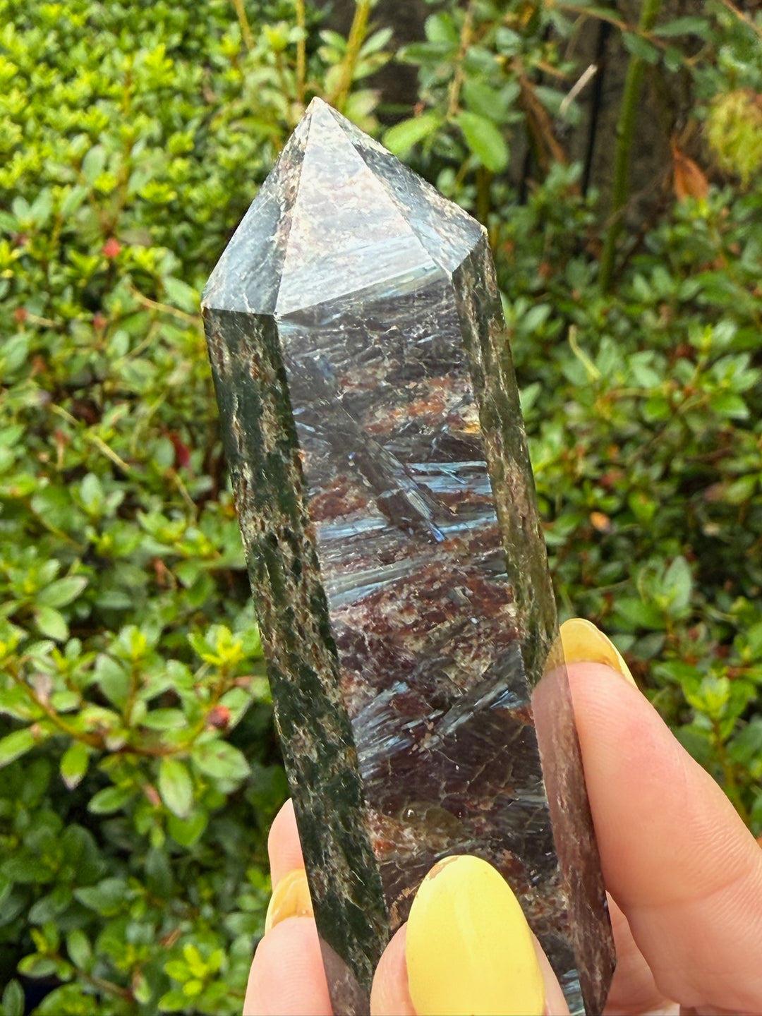 Arfvedsonite and Garnet tower