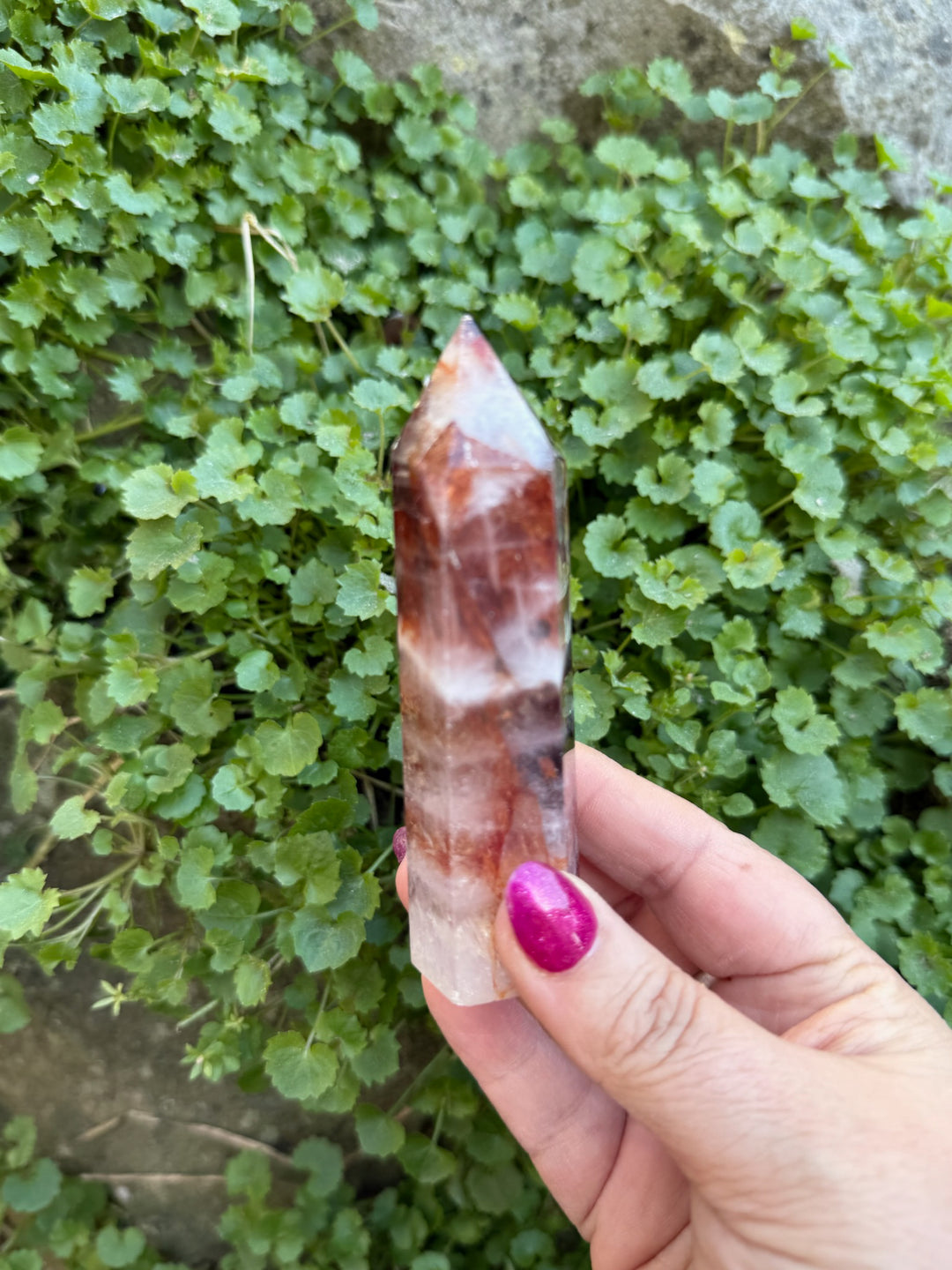Fire Quartz Tower with Rainbows