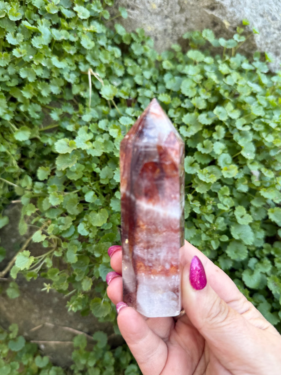 Fire Quartz Tower with Rainbows