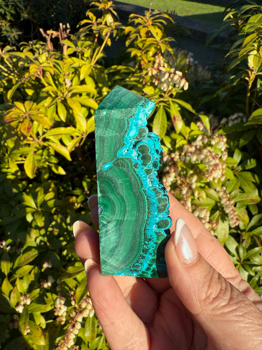 Chrysocolla and Malachite Tower