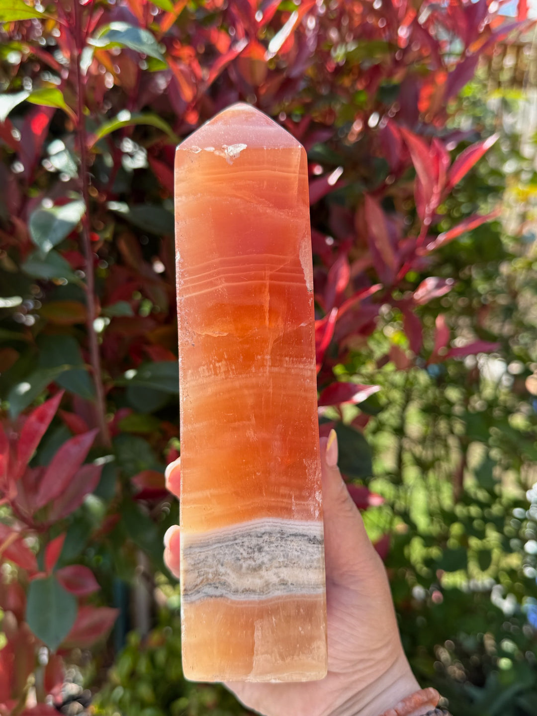Large Honey Calcite Tower