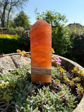 Load image into Gallery viewer, Large Honey Calcite Tower

