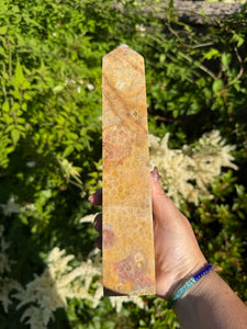 Large Fossilised Coral Tower Carving