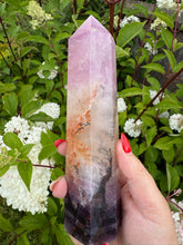 Load image into Gallery viewer, Rare Purple Fluorite Tower with Dendrites
