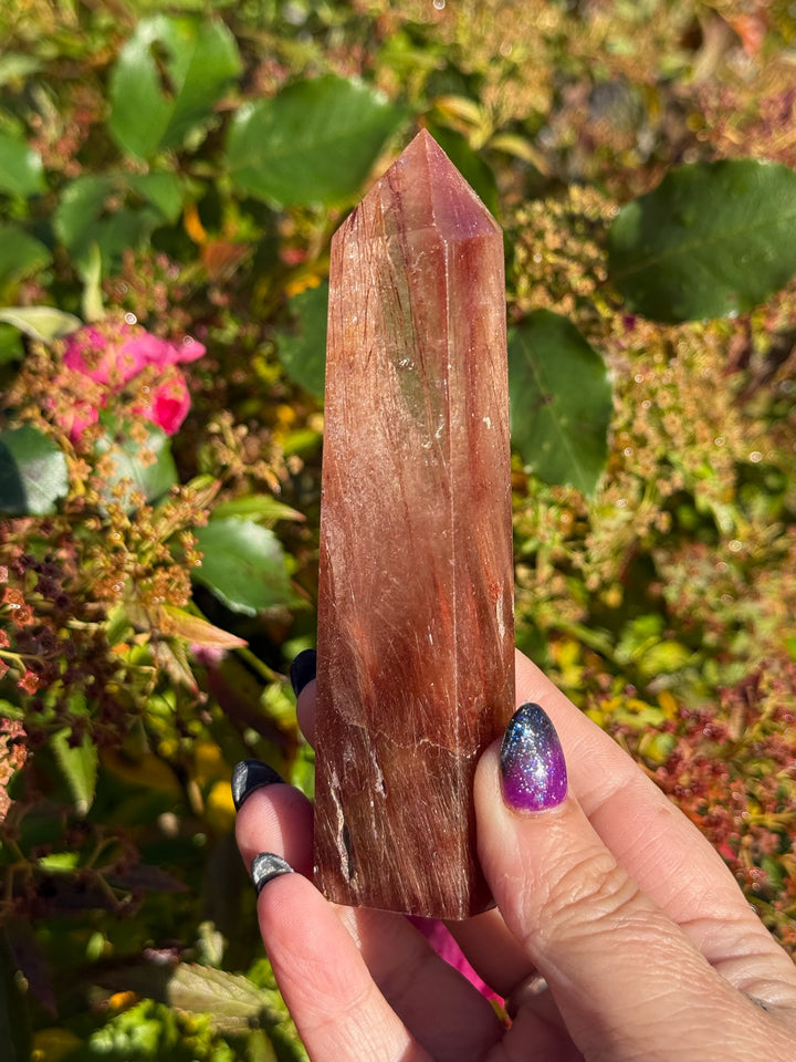 Red Rutilated Quartz Tower