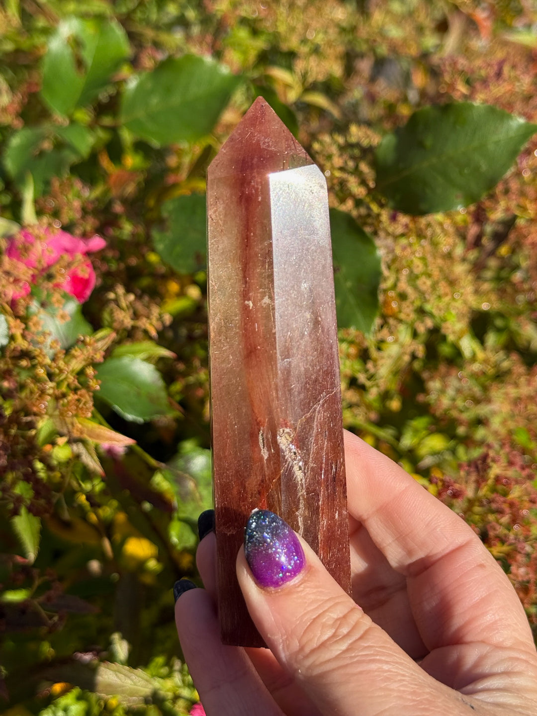 Red Rutilated Quartz Tower