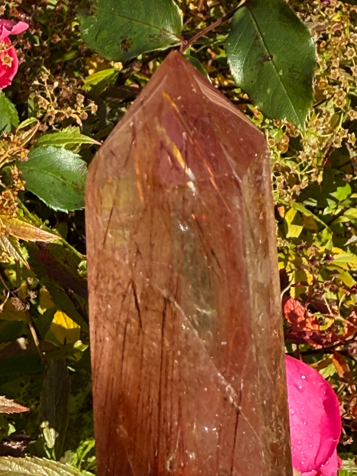 Red Rutilated Quartz Tower