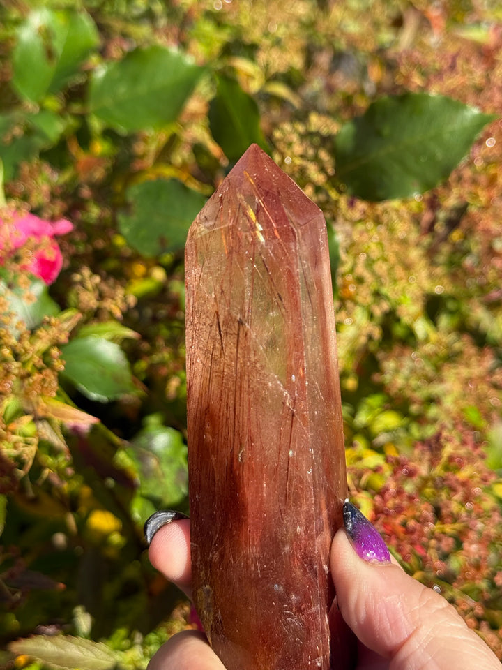 Red Rutilated Quartz Tower