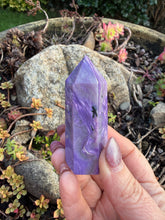 Load image into Gallery viewer, Charoite Tower Carving
