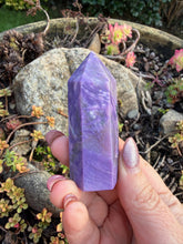Load image into Gallery viewer, Charoite Tower Carving
