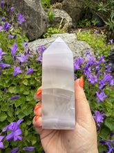 Load image into Gallery viewer, UV Reactive Lavender Fluorite Tower
