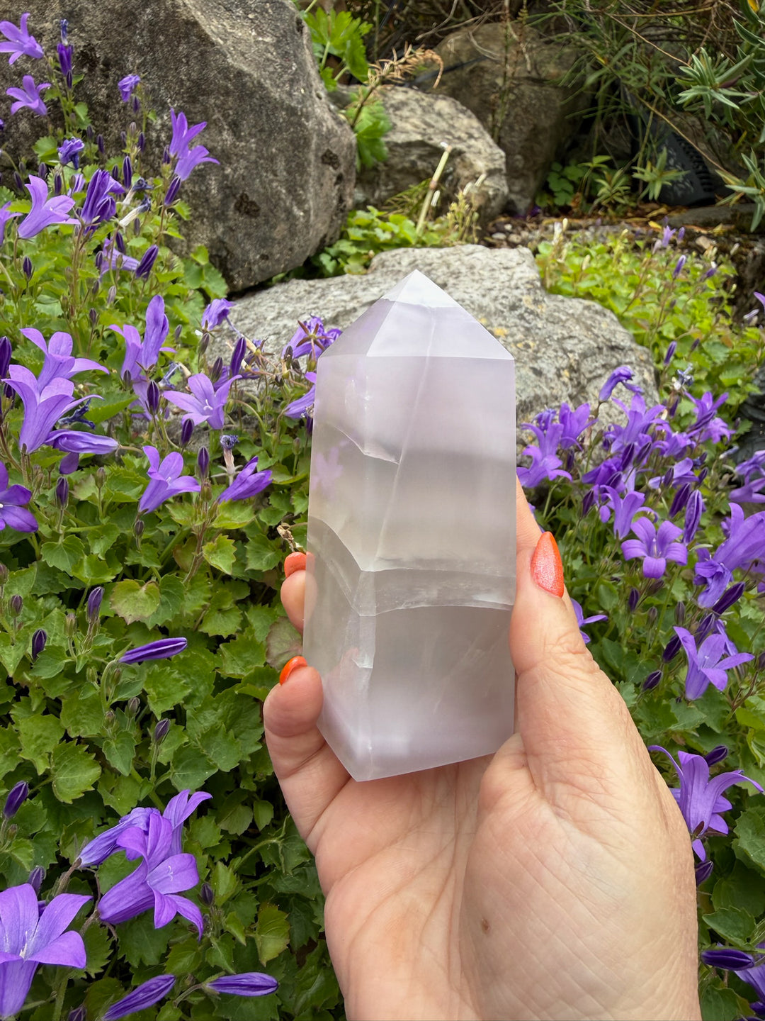 UV Reactive Lavender Fluorite Tower