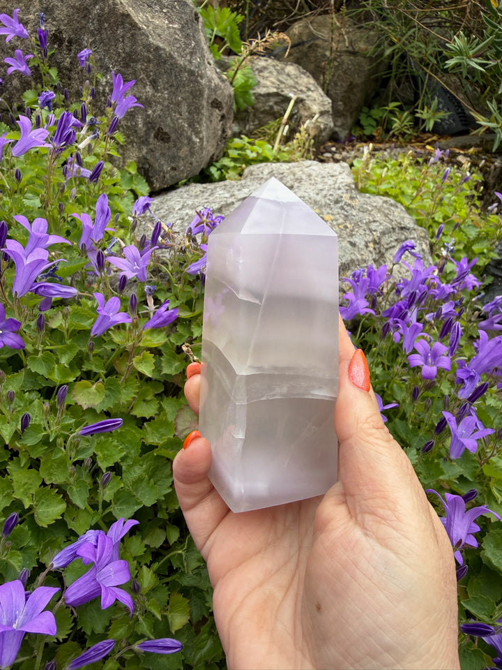UV Reactive Lavender Fluorite Tower