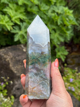 Load image into Gallery viewer, Quality Moss Agate Tower
