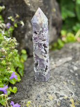 Load image into Gallery viewer, Lepidolite with Sparky Druzy Quartz Tower
