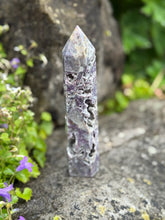 Load image into Gallery viewer, Lepidolite with Sparky Druzy Quartz Tower

