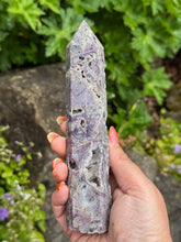Load image into Gallery viewer, Lepidolite with Sparky Druzy Quartz Tower
