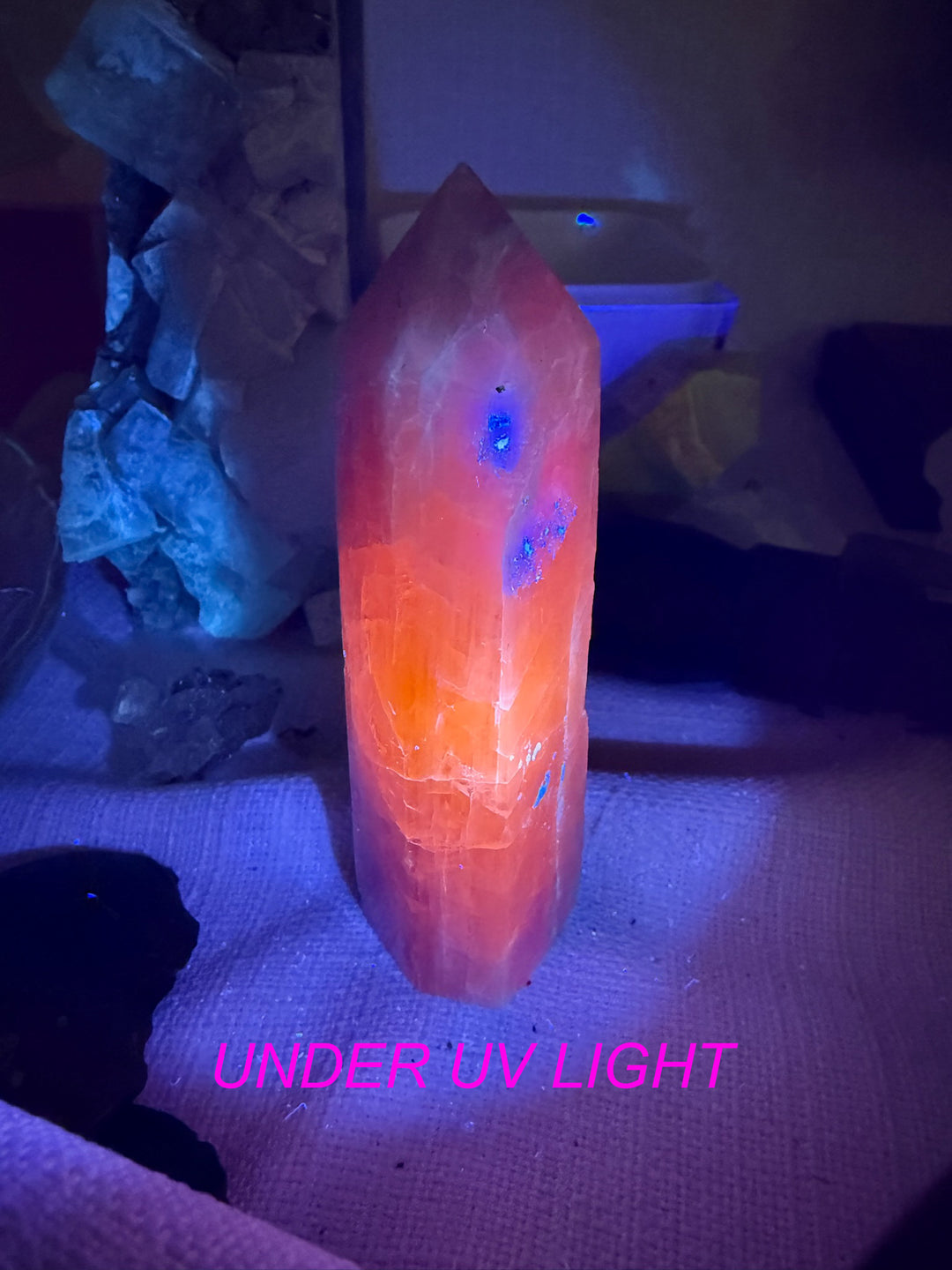 Uv Reactive Pink Kunzite Tower High Quality
