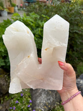 Load image into Gallery viewer, Large Statement Quartz Twin Point Tower
