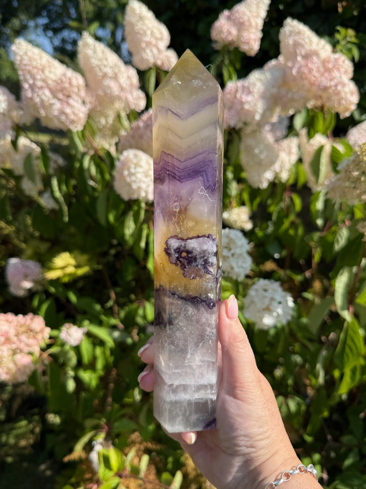 Statement Purple and Yellow Fluorite Tower