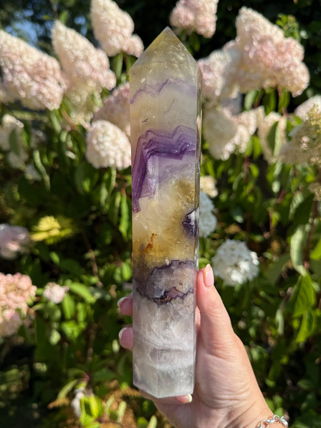 Statement Purple and Yellow Fluorite Tower